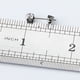 thumbnail image 4 of Pendientes de botón para hombre simulado Circonita cúbica forma forma forma Pendientes de botón Plata, 4 of 9