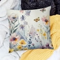 thumbnail image 2 of BANET Throw Pillows Case Seasonal Floral Square Decor Cushion Covers for Sofa White, 2 of 5