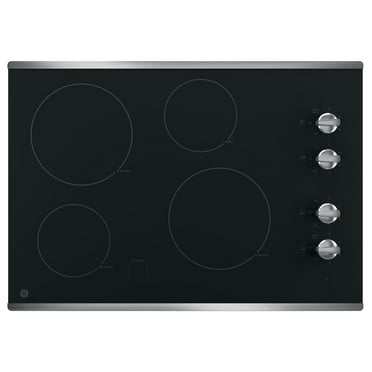 GE® 30" Built-in Knob Control, 4 Burner Element Radiant Electric Cooktop in Stainless Steel