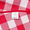 thumbnail image 3 of Infinity Collection Spill Proof Fabric Buffalo Check Plaid Tablecloth Matching Border Stain Resistant Wrinkle Resistant for Dining Room Kitchen Restaurant Indoor Picnic (Red and White,70" Round), 3 of 6