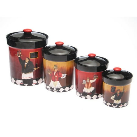 - Fleur De Lis Living Isabel 4-Piece Kitchen Canister Set