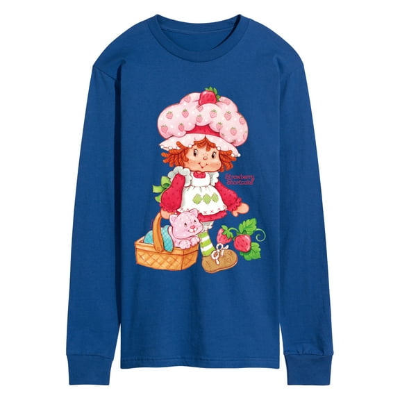 Strawberry Shortcake - Custard In Basket - Men's Long Sleeve Graphic T-Shirt