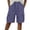 Navy, variant on Women's Fashionable Casual Slit with Pocket Cotton Linen Loose Shorts Summer Shorts for Women