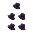 thumbnail image 3 of kurtrusly Chapeau Seau Protection Solaire à la Mode pour Activités Extérieures Confort Décontracté Violet 5Set, 3 of 6