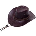 thumbnail image 2 of Skymirror Cowboy Hat Adjustable Wide Brim Anti UV Breathable Outdoor Activities Sun Cowgirl Hat for Walking, 2 of 8