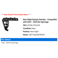 thumbnail image 2 of Rear Right Bumper Bracket - Compatible with 2023 - 2024 Kia Sportage, 2 of 2