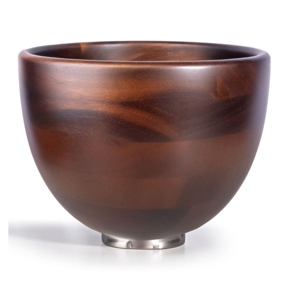Bowl para mezclar ADVANCEDSIL de 5 qt de madera de nogal con base de acero inoxidable
