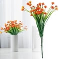 thumbnail image 2 of Artificial Plants 15.3" Faux Flowers Realistic Spring Grass Decor for Weddings, Living Room, Dining Table Centerpiece Vase Decor Outdoor Indoor Use, Simulation Starrys Sky Bouquet(Orange,15x7.9"), 2 of 9