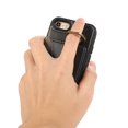 thumbnail image 2 of for iPhone 7 / iPhone 8 / iPhone SE 2022 & 2020 Wallet Case with Card Slots, Hand Wrist Strap Rotate Ring Design, Finger Grip Ring PU Leather Magnetic Button Shockproof Purse Phone Cover, Black, 2 of 7