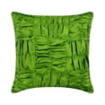 thumbnail image 6 of The HomeCentric Clover Green Pillow Cover, Pillow Cover Pack of 2, 18x18 inch (45x45 cm) Green, Satin Square Throw Pillow Cover, Ruched Patchwork Pillow Cover, Patchwork Easter - Dreamy Clover Green, 6 of 11