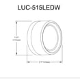 thumbnail image 2 of Dainolite 15W Wall Sconce Matte Black with Clear & Frosted Acrylic Diffuser, 2 of 3