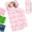 Pink Bow, variant on Primlect Nap Mat, 55" x 22", Portable Sleeping Bag with Removable Pillow, Easy to Roll & Store, Pink