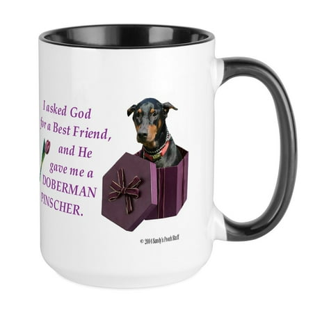 

CafePress - Doberman Mug (Black Tan) Mugs - 15 oz Ceramic Large Mug