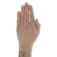thumbnail image 7 of 14K Yellow Gold 10mm Solid Plain Figaro Link Bracelet Lobster Clasp 9 Inch, 7 of 7