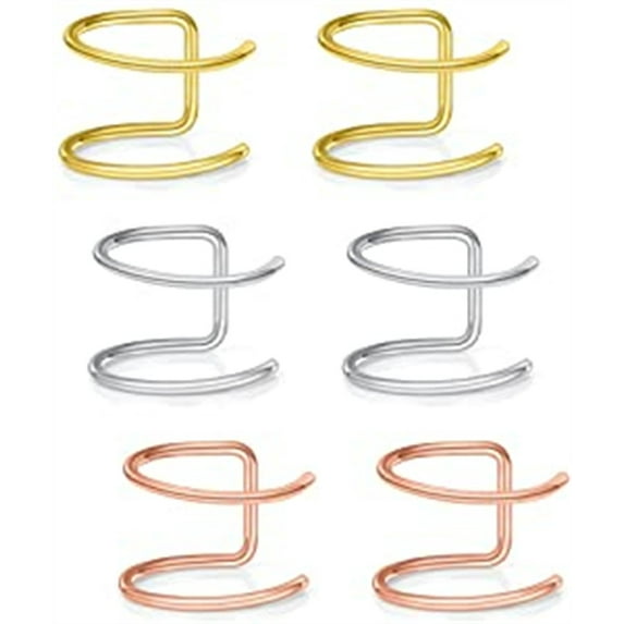 Briana Williams Surgical Steel Fake Faux Clip On Septum Lip Nose Hoop Ring Body Piercing Jewelry Unisex