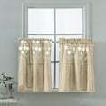 thumbnail image 2 of Short Blackout Curtains for Living Room Bedroom, 54 x 24 inches Window Treatment Small Panels Kitchen Cabinet Half-curtain Dustproof Cafe Drape (Beige), 2 of 6