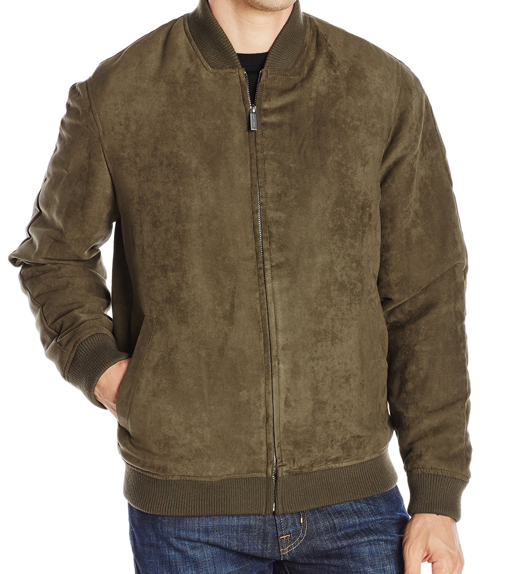 Perry Ellis Perry Ellis NEW Brown Major Mens Size 2XL Faux Suede