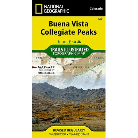 National Geographic Trails Illustrated M Buena Vista, Collegiate Peaks Map, Book 129, (Paperback)