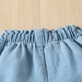 thumbnail image 6 of Girls Off Shoulder Casual Suit Ruffles T Shirt Tops Denim Trousers Clothes Outfits Little Girl Summer Sets, 6 of 8