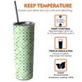 thumbnail image 6 of 20oz Green Yellow Checkerboard Checkered Pattern Skinny Tumblers Stainless Steel Tumbler with Lid and Straw,Vacuum Insulated Double Wall Travel Tumbler Cups with Cleaning Brush for Coffee,Tea, 6 of 6