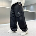 thumbnail image 4 of Boys Cargo Pants Outdoor Casual Utility Trousers Kids Fall Hiking Adventure Durable Bottoms Clothes, 4 of 7