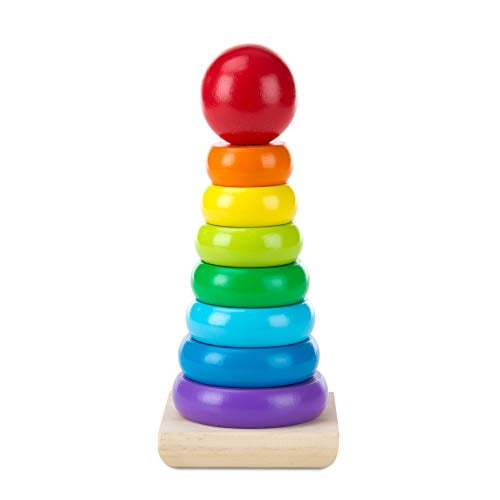 Kids Educational Toy Rainbow Color Stacking Rings Tower Toy Bath Play Toy Gi*wk 