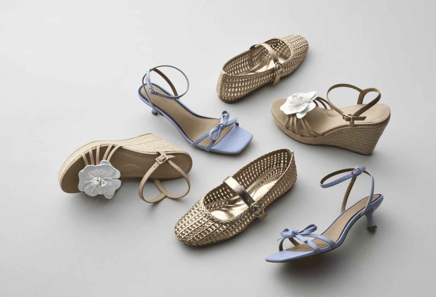 Time and Tru Women's Woven Ballet Flats