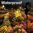 thumbnail image 4 of Rirool Solar Watering Can Light, Outdoor Waterproof 3D Starry Sky Lantern with Fairy LED Lights, Solar Powered Garden, Patio, Porch, Lawn Decor, Auto On/Off (Warm White), 4 of 8