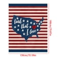 thumbnail image 3 of Clearance! 70"x50" American Flag Throw Blanket, Red White & Blue, Soft Microfiber Sherpa Fleece Reversible 4th of July Decoration 250 Anniversary Decorations (C), 3 of 5