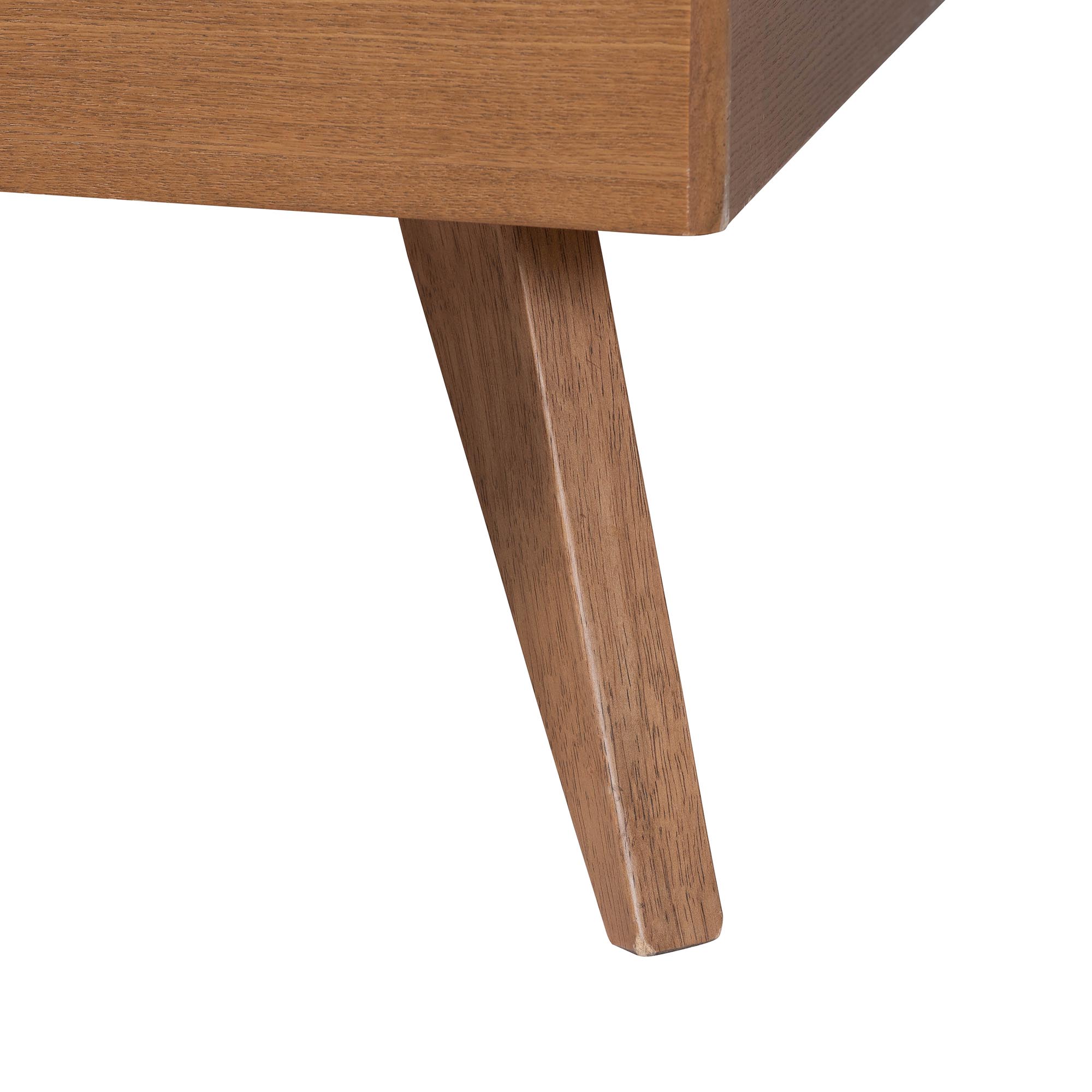 Baxton Studio Shukura Modern Platform Bed, Queen, Ash Walnut
