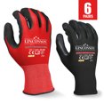 thumbnail image 1 of LINCONSON Safety Performance Series Construction Mechanics Work Gloves (Large, Black & Red - 6 Pack), 1 of 7