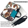 thumbnail image 3 of YFYANG 15.6 inch Universal Laptop Bag Oxford Cloth Laptop Sleeve, Multi-functional Brown Vintage Leaf Texture Notebook Computer Messenger Bag Handbag, 3 of 8