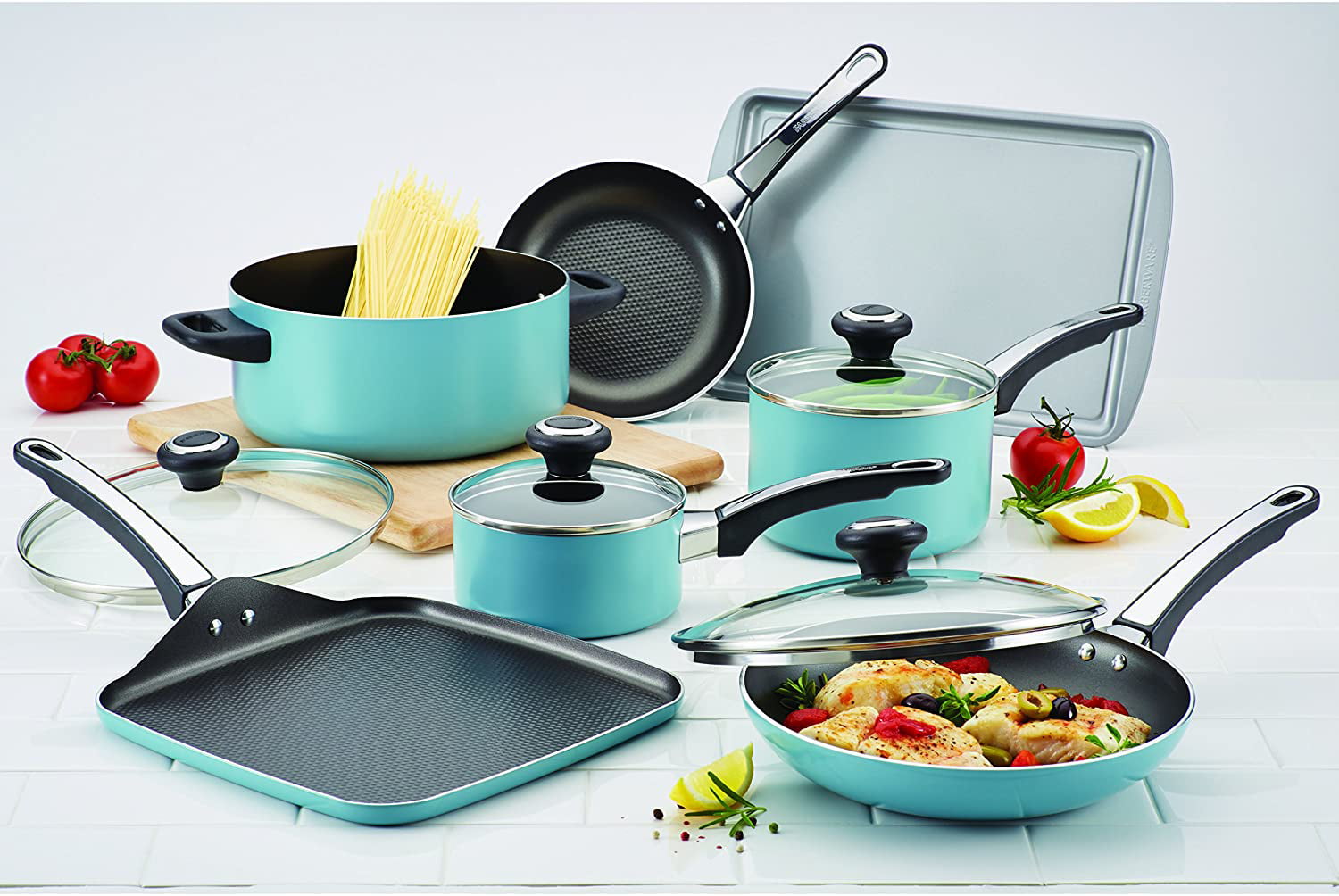 High Performance Nonstick Cookware Pots and Pans Set Dishwasher Safe