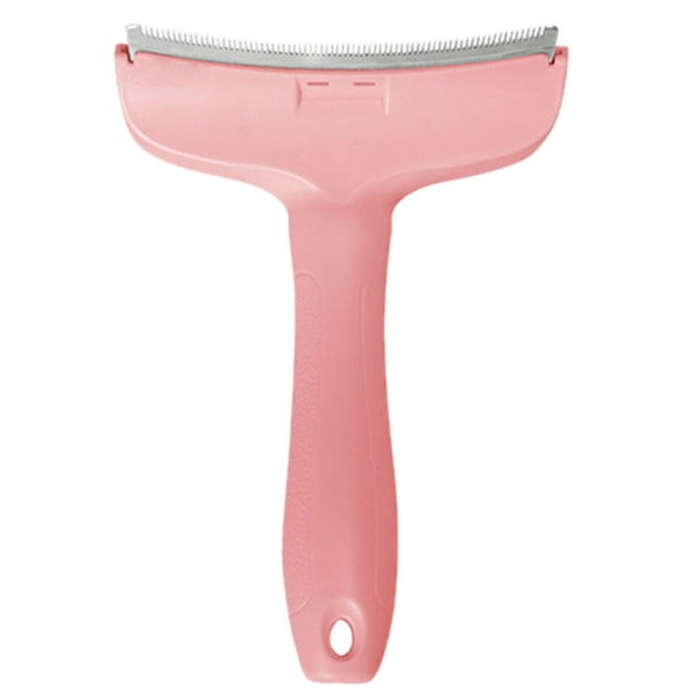 KMWGRE Peigne pour Animaux Outil d'Épilation Tout Usage Courbé pour Fournitures de Toilettage Réutilisables Longues et Courtes Rose B