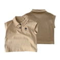 thumbnail image 2 of MXIEZI 1-5 Years Baby Boys Lapel T Shirt Summer Cotton Short Sleeve Tees Tops Solid Colour Embroidered Shirt for Toddler Boys, 2 of 9