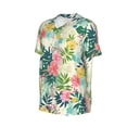 thumbnail image 6 of Fotbe Tropical Flowers Baseball Jersey Shirt for Men and Women, Casual Short Sleeves Button Down T-Shirt-Medium, 6 of 9