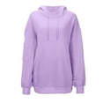 thumbnail image 5 of Fall Fashion Hoodies for Women Hoodie with Eyemask Elastic Adjustable Strings Long Sleeve Sweatshirts Side Pockets Solid Color Tops Casual Streetwear Winter Outfit Plus Size, 5 of 8