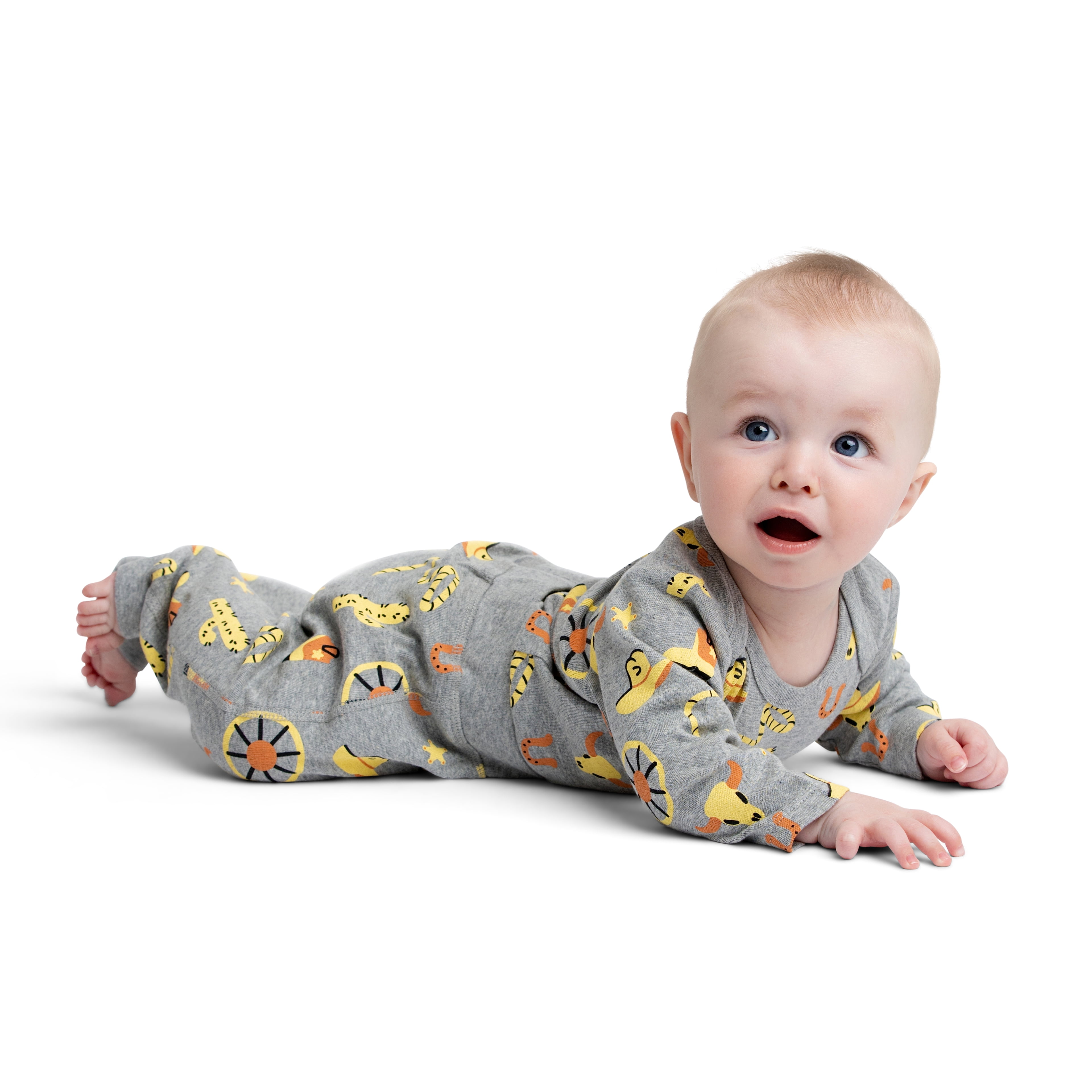 M+A by Monica + Andy Organic Cotton Gender Neutral First Moves Bodysuit + Groove Pant Set, Sizes Newborn -24 Months