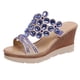 thumbnail image 2 of Mujeres damas cristal cuñas gruesas peep toe sandalias zapatillas zapatos Wmkox8yii  ytu2110, 2 of 8