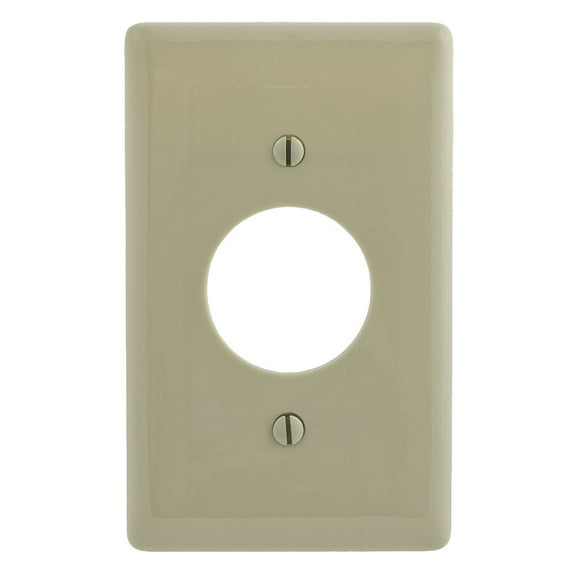 Hubbell Ivory 1.406" UNBREAKABLE Nylon Receptacle Wallplate Outlet Cover NP7I