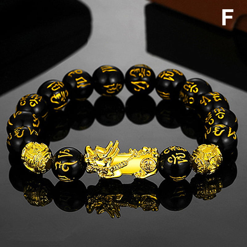 Feng Shui Pixiu Black Obsidian Wealth Bracelet Guide Empower Your Finances   Yoga Mandala Shop  Beaded bracelets Mens beaded bracelets Womens  bracelets