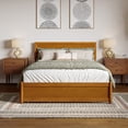 thumbnail image 5 of AFI Lylah Full Wood Platform Bed with Panel Footboard and Storage Drawers, Light Toffee, 5 of 17