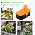 thumbnail image 2 of 18V 4800mAh Ryobi Battery NI-MH Black Compatible with Ryobi P100 P101 P200, 2 of 5