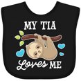 thumbnail image 3 of Inktastic My Tia Loves Me with Sloth and Hearts Boys or Girls Baby Bib, 3 of 4