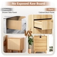 thumbnail image 4 of Ktaxon Fluted Nightstand with Charging Station, End Table Wooden Bedside Table Large Capacity Easy to Assemble, 4 of 10