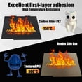 thumbnail image 3 of wqlpp-for Bambu A1 Mini 3D Printer Build Plate Carbon Fiber PET + Textured PEI, 184x184mm Spring Steel Plate Double-Sided Smooth/Textured Flexible Hotbed Removable Build Surface Platform Mat, 3 of 4
