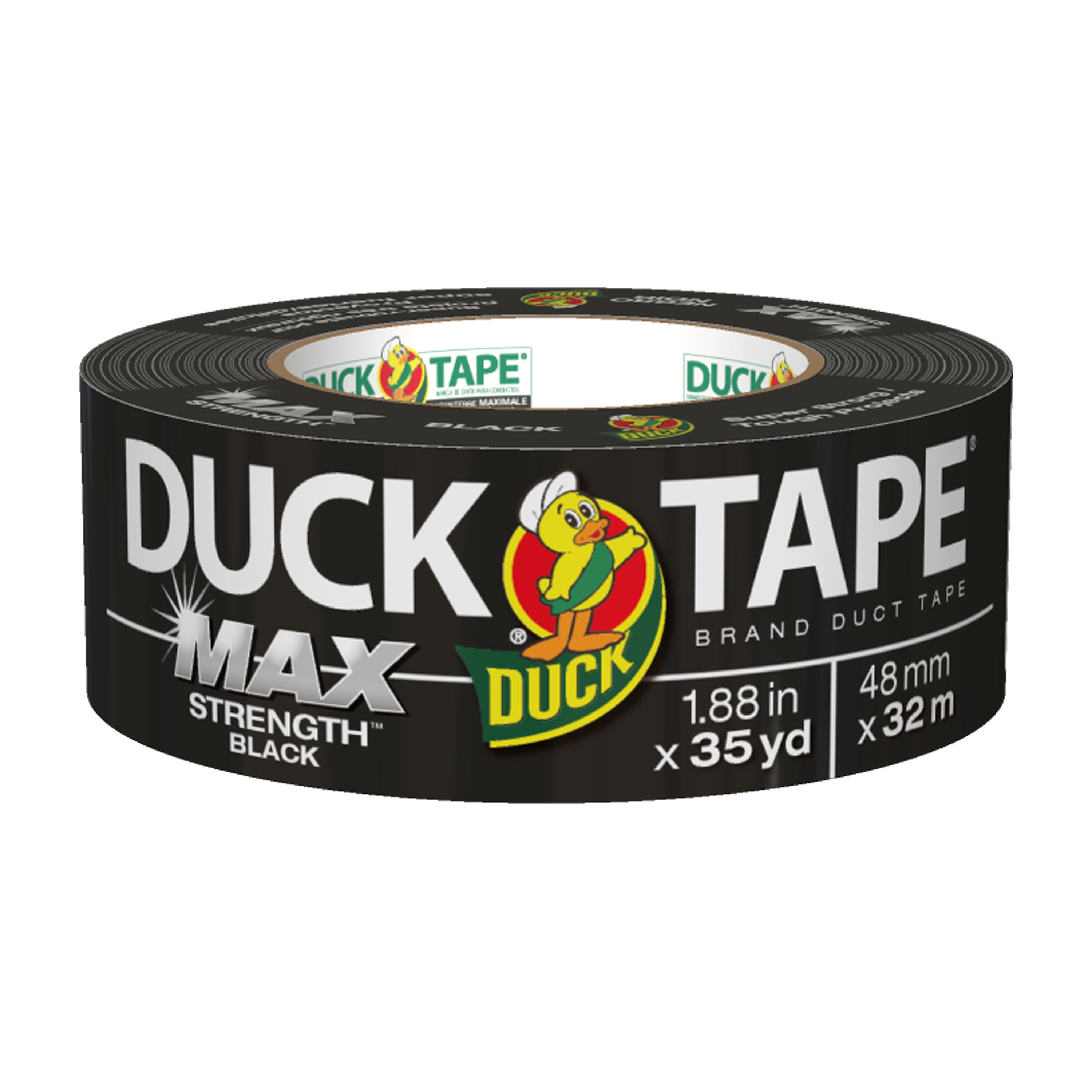 Duck Max Strength Brand Duct Tape, 1.88 in. x 35 yd., Black Walmart