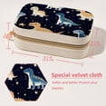 thumbnail image 5 of Starry Dinosaur Velvet Portable Jewelry Stand with Removable Compartment - Travel Organizer, Earring Holder, and Organizer Box - Gift, 5 of 7