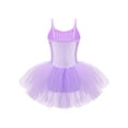 thumbnail image 2 of iEFiEL Girls Shine Dancewear Sequins Spaghetti Straps Ballet Tutu Leotard, 2 of 5