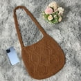 thumbnail image 3 of fankhu Fashion Knitted Shoulder Bags for Women Large Capacity Crossbody Bags Ladies Weave Universal Messenger Purse Handbag, 3 of 8